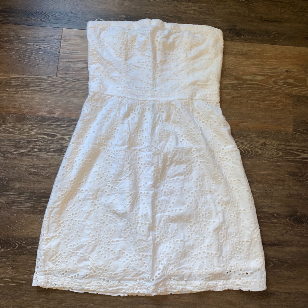 White mini eyelet sundress